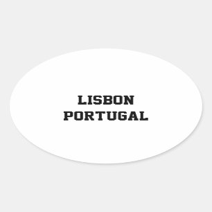 Etiquetas do oval de Lisboa Portugal