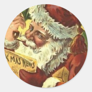 Etiquetas do papai noel do Velho Mundo do vintage