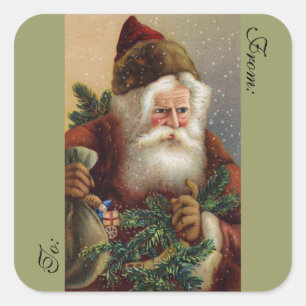 Etiquetas do papai noel do Victorian