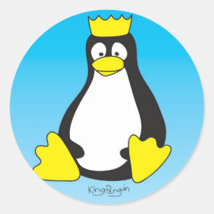 etiquetas do pinguim de rei