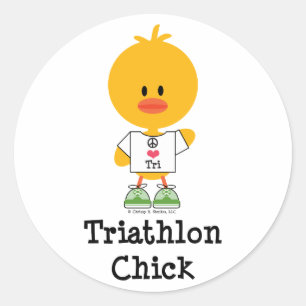 Etiquetas do pintinho do Triathlon