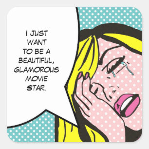 Etiquetas do pop art da estrela de cinema