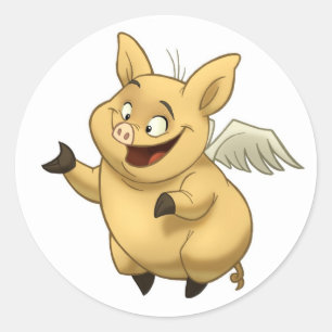 Etiquetas do porco do vôo