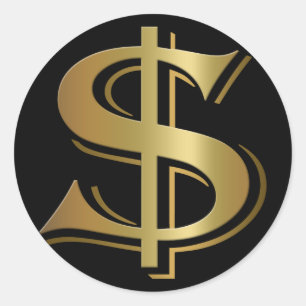 Etiquetas do sinal de dólar