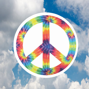 Etiquetas do sinal de paz - design do Hippie do