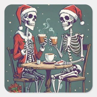 Etiquetas do Skeleton Santa Claus