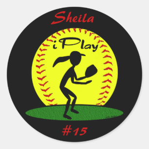 Etiquetas do softball de Fastpitch