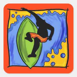 Etiquetas do surfista