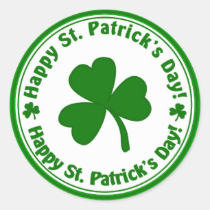 Etiquetas do trevo do verde do dia de St Patrick