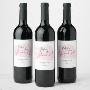 Etiquetas do vinho do feliz dia dos namorados