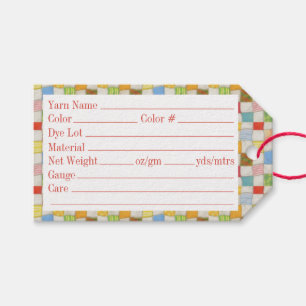 Etiquetas do Yarn CRAZY QUILT 3,5"x2"