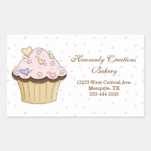 Etiquetas doces da padaria do cupcake