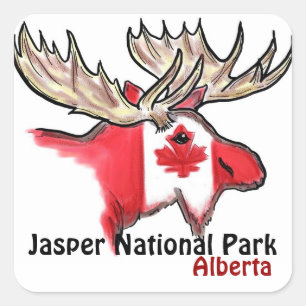 Etiquetas dos alces de Alberta Canadá do parque