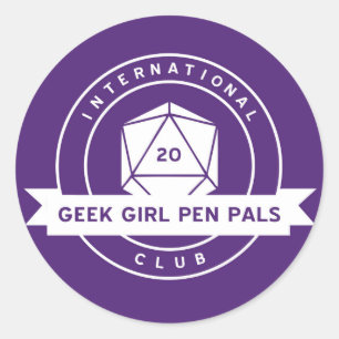 Etiquetas dos correspondentes da menina do geek