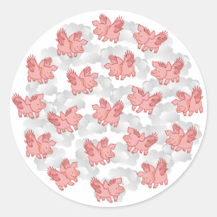 Etiquetas dos porcos do vôo