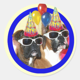 Etiquetas dos pugilistas do feliz aniversario