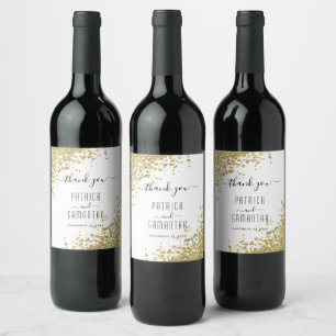 Etiquetas Douradas de vinho e champanhe