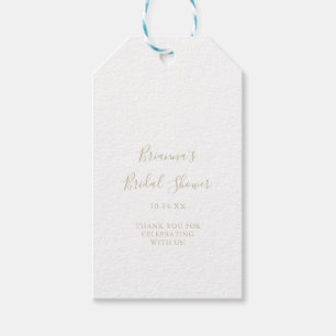 Etiquetas Douradas e simples de presentes de Chá d