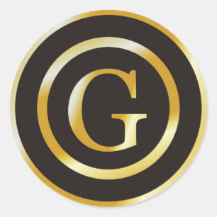 Etiquetas Dourados iniciais do casamento do