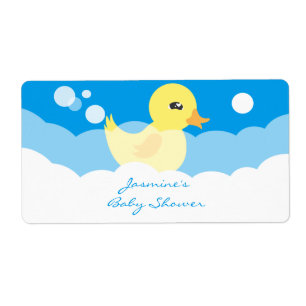 Etiquetas Ducky de borracha da garrafa de água do