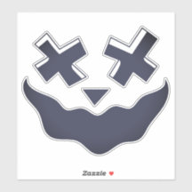 Etiquetas e adesivos de rosto de Dia das Bruxas