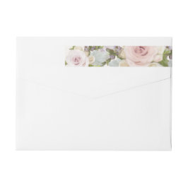 Etiquetas Elegant Return Address Wedding Lavish Rosa Floral