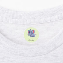 Elegante elefante cinza verde