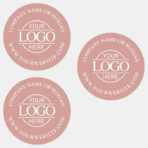 Elegante Logotipo Empresarial Rosa Poeirento Promo