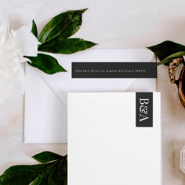 Etiquetas Elegante Premium | Casamento MONOGRAM editável