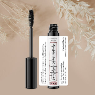 Etiquetas Elegante Rosa Dourado Lash Serum Tubo Cosmético Má