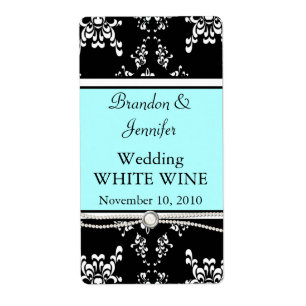 Etiquetas elegantes do vinho do casamento tema