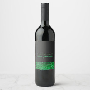 Etiquetas elegantes do vinho dos Sequins Glam
