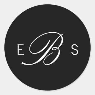 Etiquetas elegantes pretas do casamento do círcul