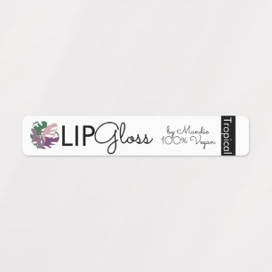Etiquetas Embalagem de Marca de Brilho Labial Tropical Monst