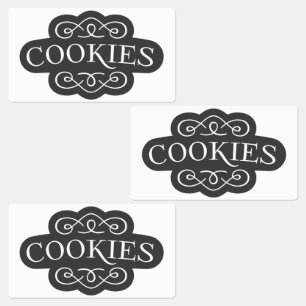 Etiquetas Emblema de Design de Cookies em Filigrana Vintage