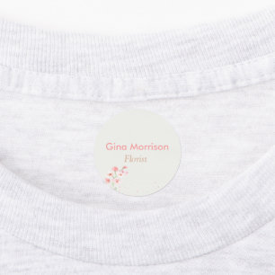 Etiquetas Empregado da cinza floral de flor rosa