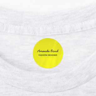 Etiquetas Empregado personalizado amarelo-sombra minimalista