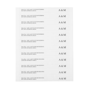 Etiquetas Endereço de devolução de casamento personalizado f