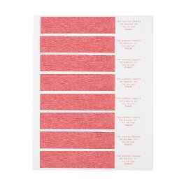 Etiquetas Endereço de devolução de porta vermelha de Natal s