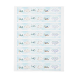 Etiquetas Endereço de Festa de aniversário de Batismo do Avi