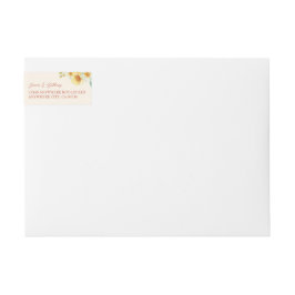 Etiquetas Endereço de retorno do pássaro floral amarelo-casa