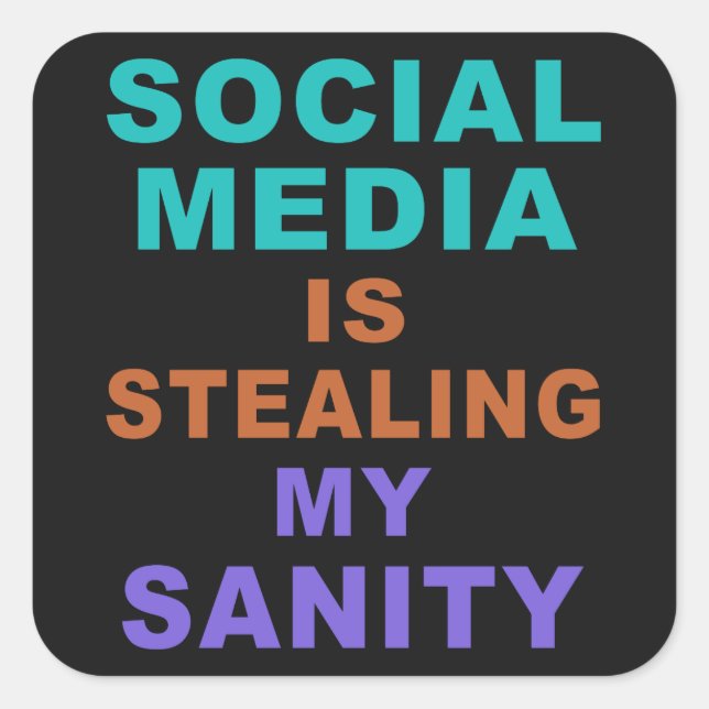 Etiquetas engraçadas de "Mídia Social" (Frente)