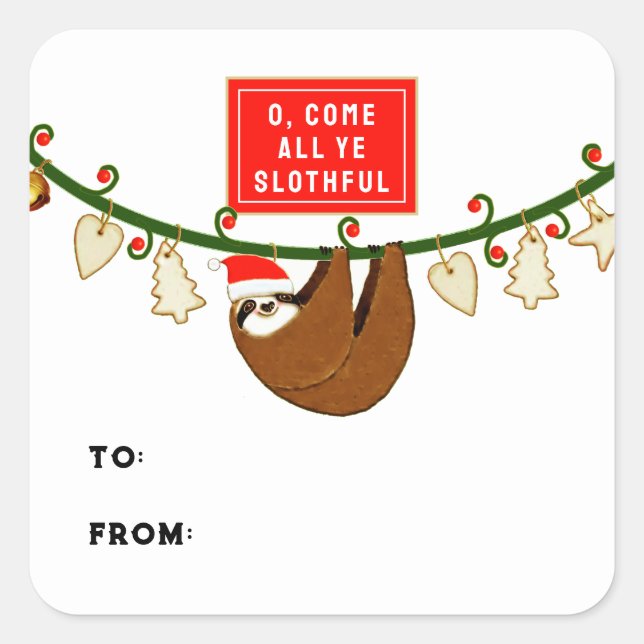 Etiquetas engraçadas de presentes de Natal (Frente)