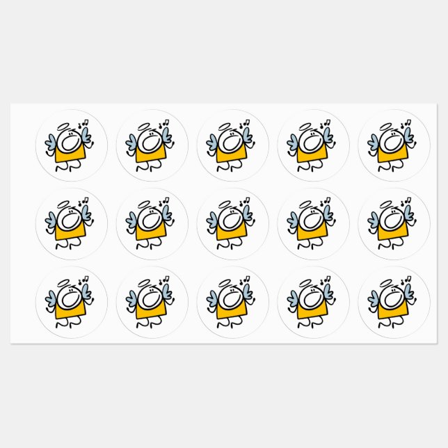 Etiquetas Engraçado anjo cantor (Folha)