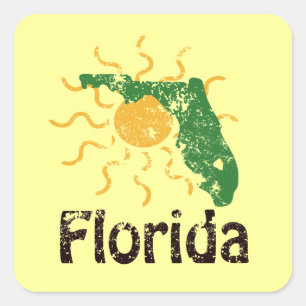 Etiquetas ensolaradas de Florida