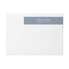 Etiquetas Envelope Endereço de Retorno Wrap Around - Azul Em