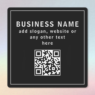 Etiquetas Enviar código QR ou logotipo Moderno Preto Imper