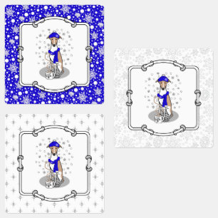 Etiquetas Escarpa de Neve Azul-Inverno - Cujo rosto e branco