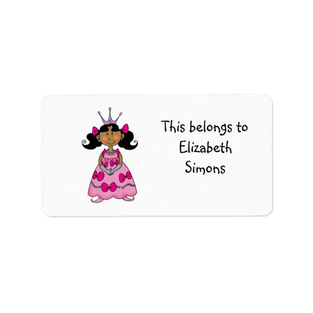 Etiquetas Escolares (princesa) (Frente)