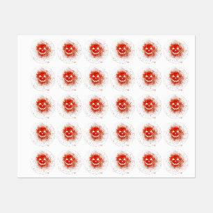 Etiquetas Esmagado Jack O'lantern Pumpkin